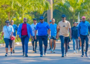 Dusengiyumva Samuel na Minisitiri wa Siporo, Nyirishema Richard