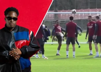 Abakinnyi ba Arsenal bakoze imyitozo bumva indirimbo ya Joshua Baraka “Morocco”